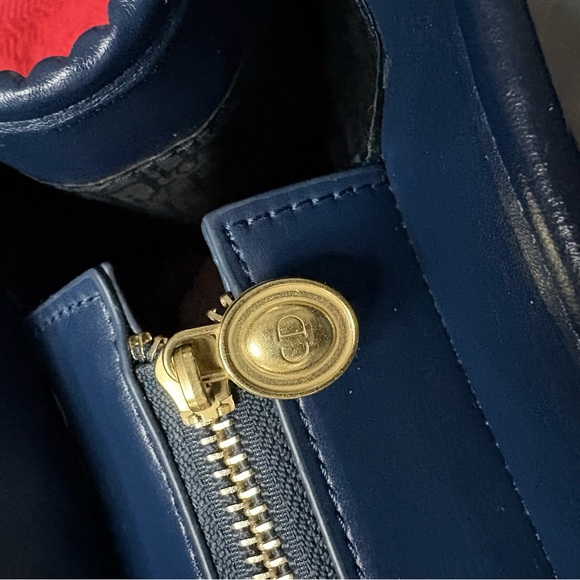 Dior Navy Monogram Tote Bag - Picture 6 of 6